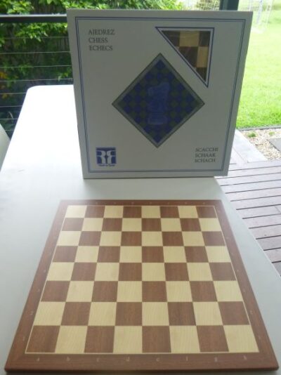 Chess Board- Mahogany + coordinates (55mm squares)